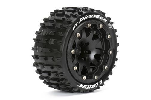 Louise Tires & Wheels ST-PIONEER 1/10 Black Beadlock (0) Soft MFT LT3312SB