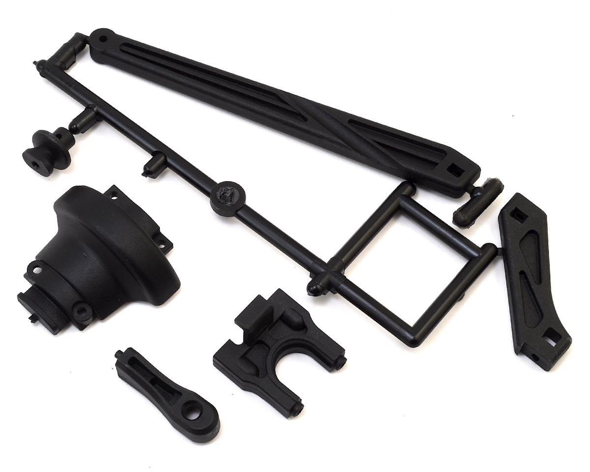 Mugen Seiki MBX8 ECO Center Differential Mount & Chassis Braces E0188 – Βάση Κεντρικού Διαφορικού & Ενισχύσεις Σασί