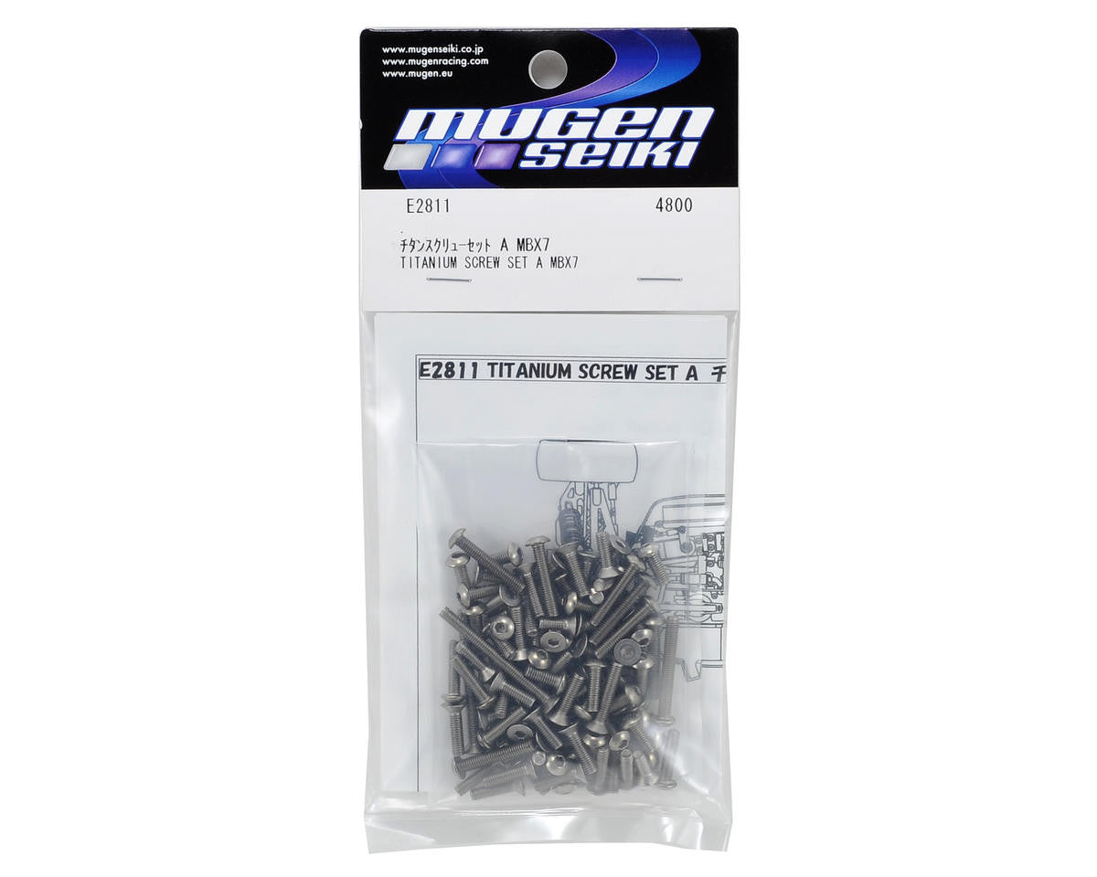 Mugen Seiki MBX7 Titanium Upper Screw Set A - RACERC
