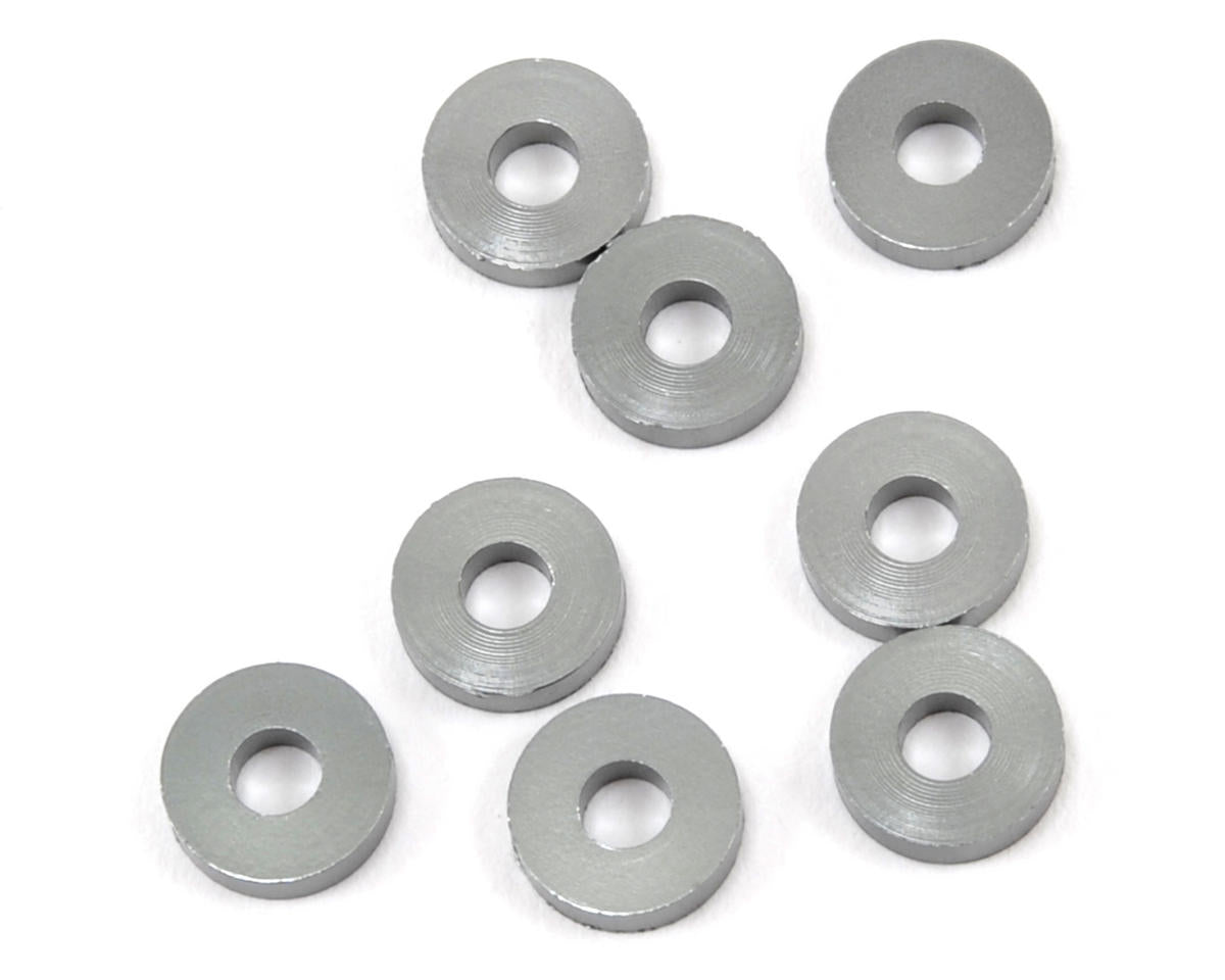 Mugen Seiki 3x8x2mm Aluminum Roll Center Spacer (8)