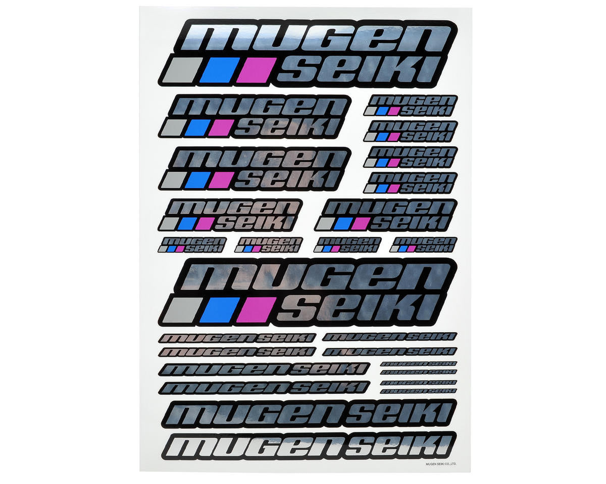 Mugen Seiki Large Decal Sheet (Chrome) - RACERC