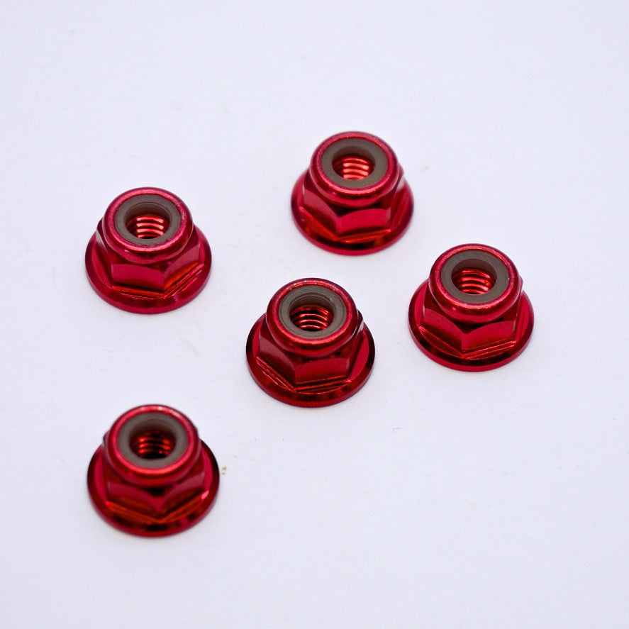M4 Aluminum Lock Nut (Flanged) - RACERC