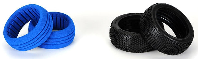 PROLINE 'BLOCKADE' X2 MEDIUM 1/8 BUGGY TYRES W/CLOSED CELL - RACERC