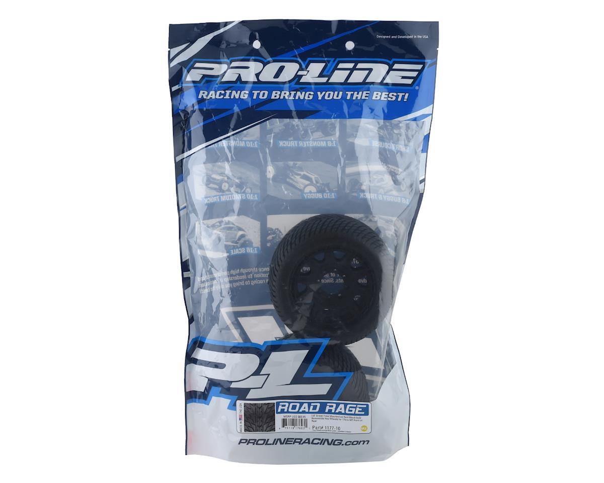 Pro-Line Road Rage MX38 3.8" Tire w/Raid 8x32 Wheels (2) (Black) (M2) w/Removable Hex