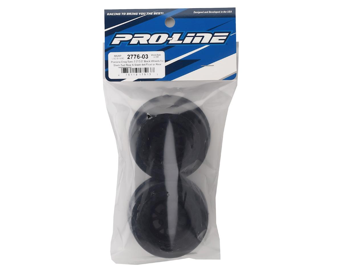 Pro-Line Pomona Drag Spec Rear Drag Racing Wheels (2) w/12mm Hex (Black)