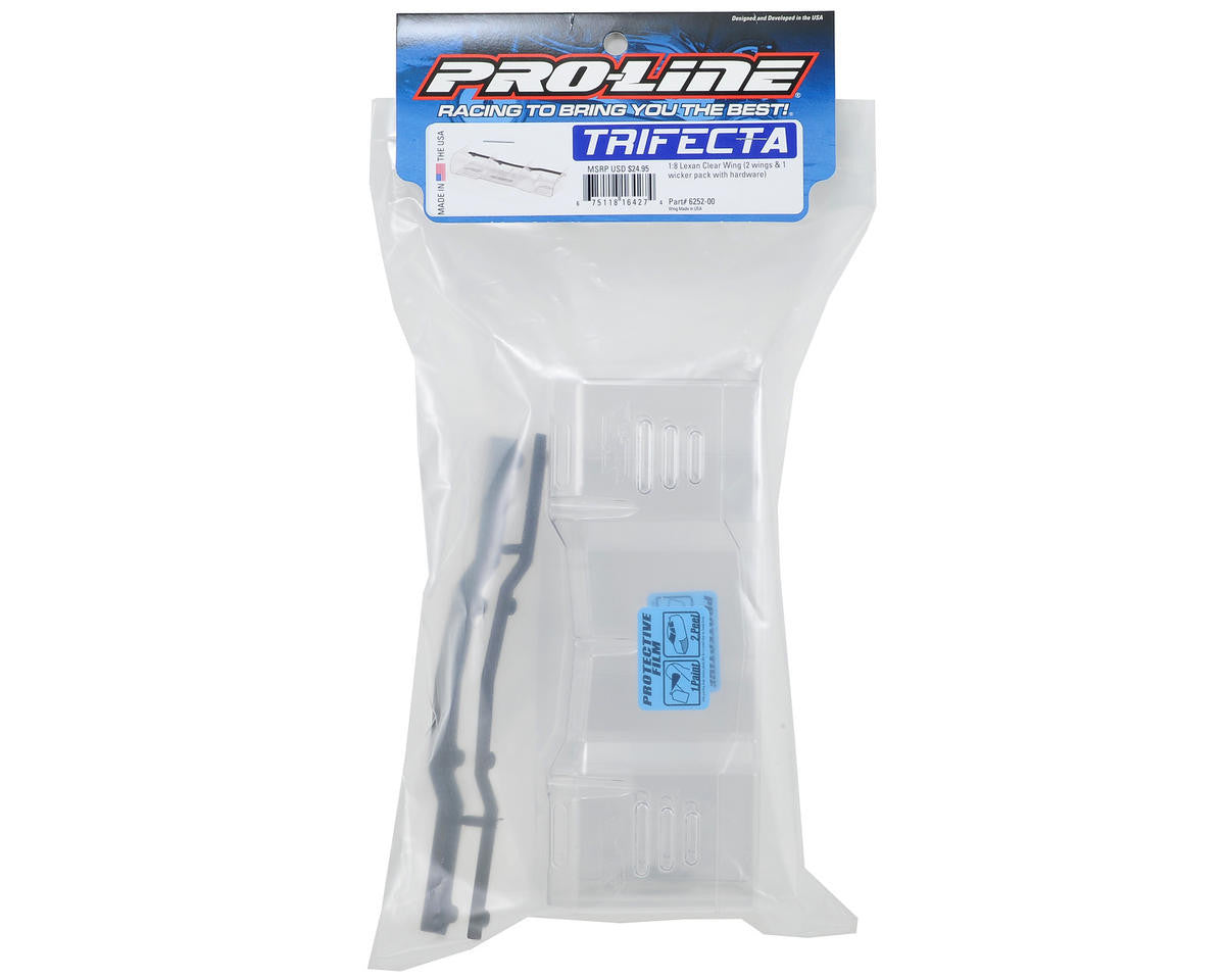 Pro-Line Trifecta Lexan 1/8 Off Road Wing (Clear) (2) - RACERC