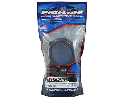 PROLINE 'BLOCKADE' X2 MEDIUM 1/8 BUGGY TYRES W/CLOSED CELL - RACERC
