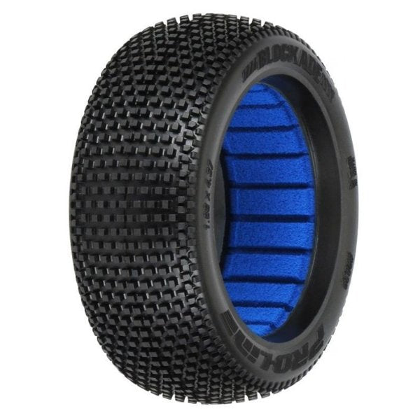 PROLINE 'BLOCKADE' X2 MEDIUM 1/8 BUGGY TYRES W/CLOSED CELL - RACERC