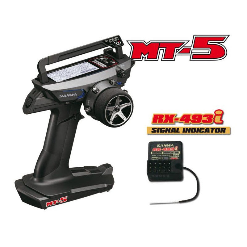 Sanwa MT-5 Radio System 2.4GHz FH5 με RX-493i Receiver (Telemetry)