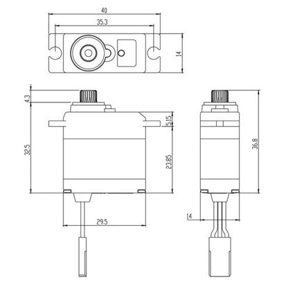Savöx SW-0250MG 5kg/0.11 Digital Waterproof Micro Servo SW-0250MG