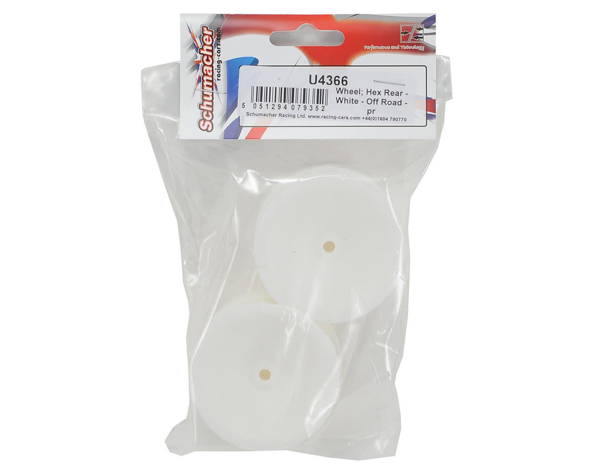 Schumacher Racing U4366 1/10 Buggy Rear 12mm Hex Wheel (White) (2) - RACERC