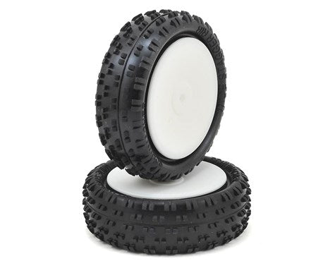 Schumacher Wide "Stagger Rib" 2.2" 1/10 4WD Front Buggy Carpet Tires (2) (Yellow) w/12mm Hex - RACERC