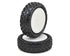 Schumacher Wide "Stagger Rib" 2.2" 1/10 4WD Front Buggy Carpet Tires (2) (Yellow) w/12mm Hex - RACERC