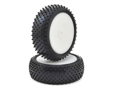 Schumacher "Mini Dart" 2.2" 4WD Front Pre-Mounted Carpet Tires (2) (Yellow) w/12mm Hex - RACERC