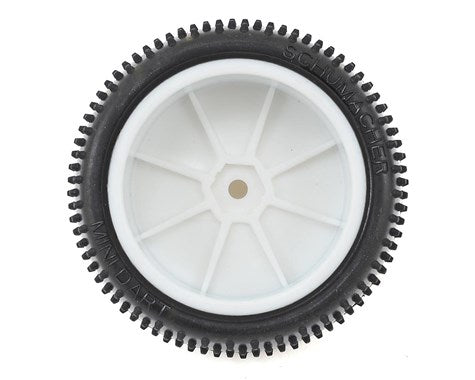 Schumacher "Mini Dart" 2.2" 4WD Front Pre-Mounted Carpet Tires (2) (Yellow) w/12mm Hex - RACERC