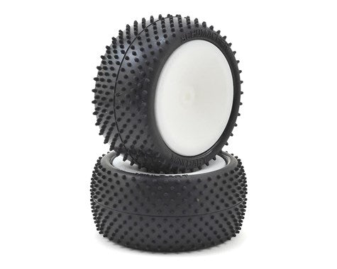 Schumacher "Mini Dart" 2.2" Rear Buggy Pre-Mounted Carpet Tires (2) (Yellow) w/12mm Hex - RACERC