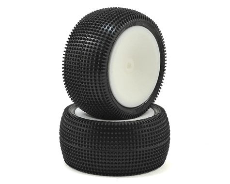Schumacher Cactus 2.2" Rear 1/10 Buggy Pre-Mounted Carpet Tire (2) (Yellow) - RACERC