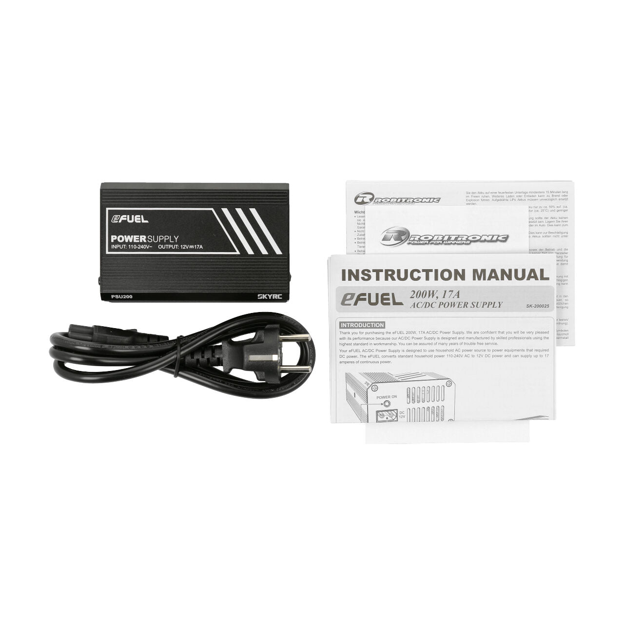 SKYRC POWER SUPPLY 200W PSU 12 VOLT 17 AMP 110-240V XT60 OUTPUT - RACERC