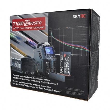SkyRC T1000 Maestro AC/DC Duo Charger 450W / 1000W 20A Διπλός Φορτιστής