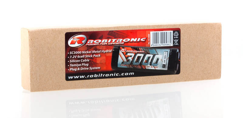 NiMH 7,2V, 3000mAh, Stick Pack - RACERC