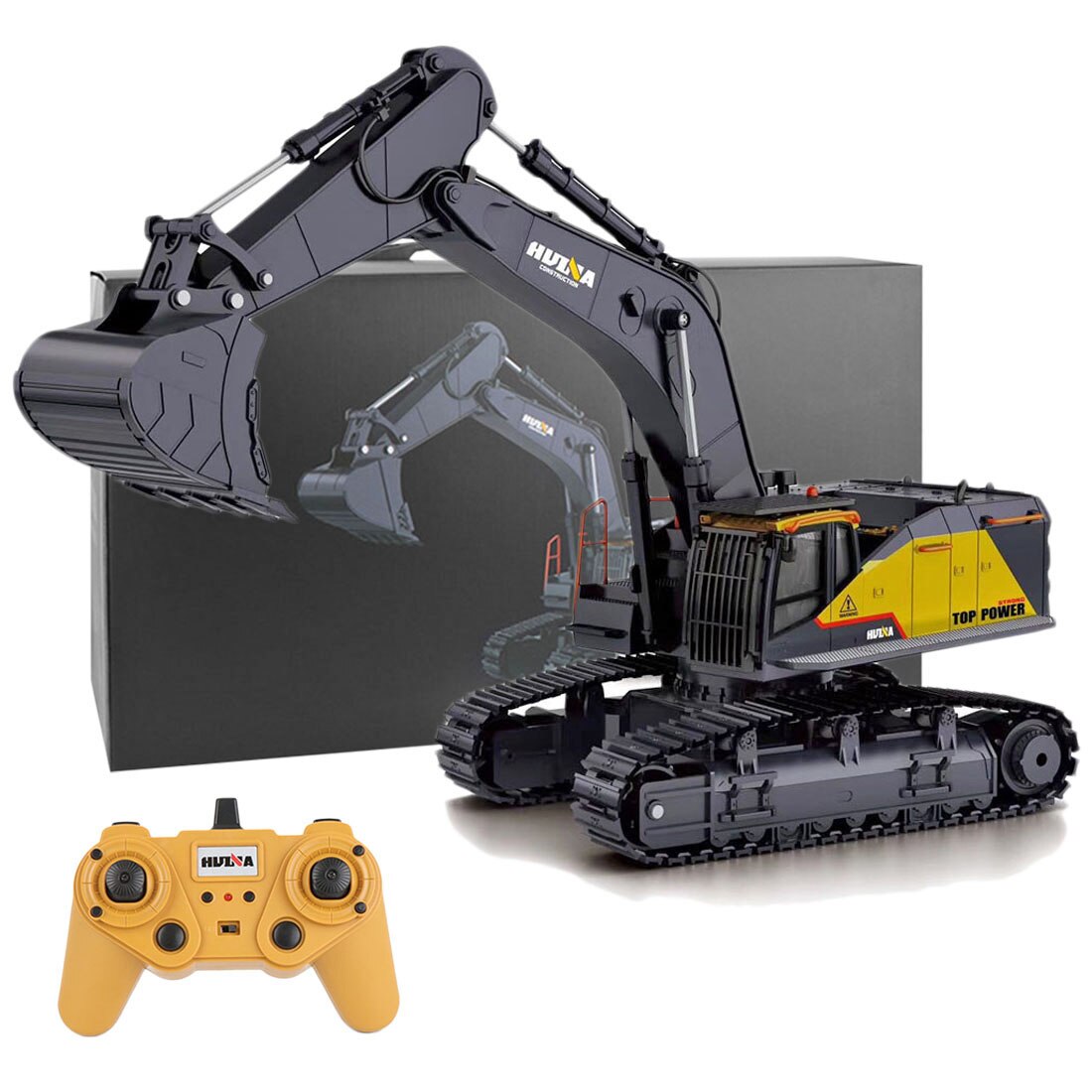 HUINA 1592 1/14 RC Excavator 22CH 2.4GHz – Τηλεκατευθυνόμενος Εκσκαφέας με Die-Cast Καμπίνα & Κάδο