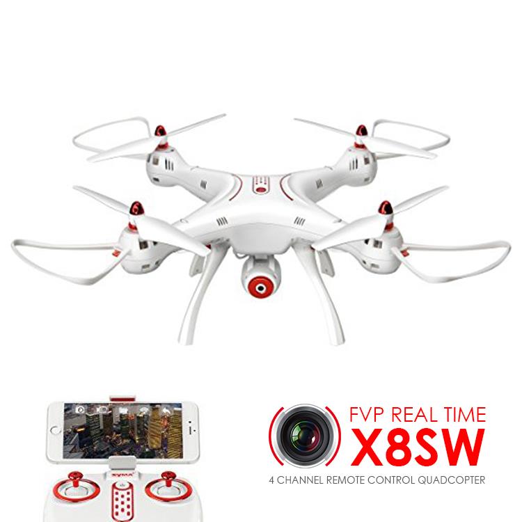 SYMA X8SW WIFI FPV With 720P HD Camera Altitude Hold Mode 2.4G 6Aixs Gyro RC Quadcopter RTF - White - RACERC