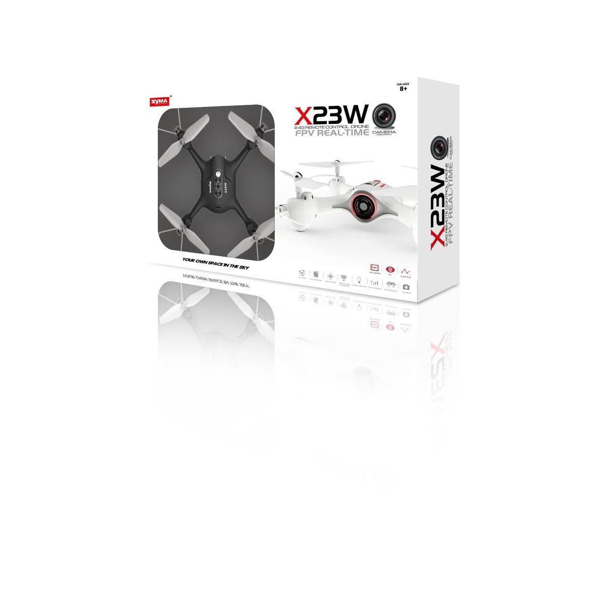 Syma X23W FPV Real-Time Quadcopter with 720p HD Wi-Fi Camera, Black