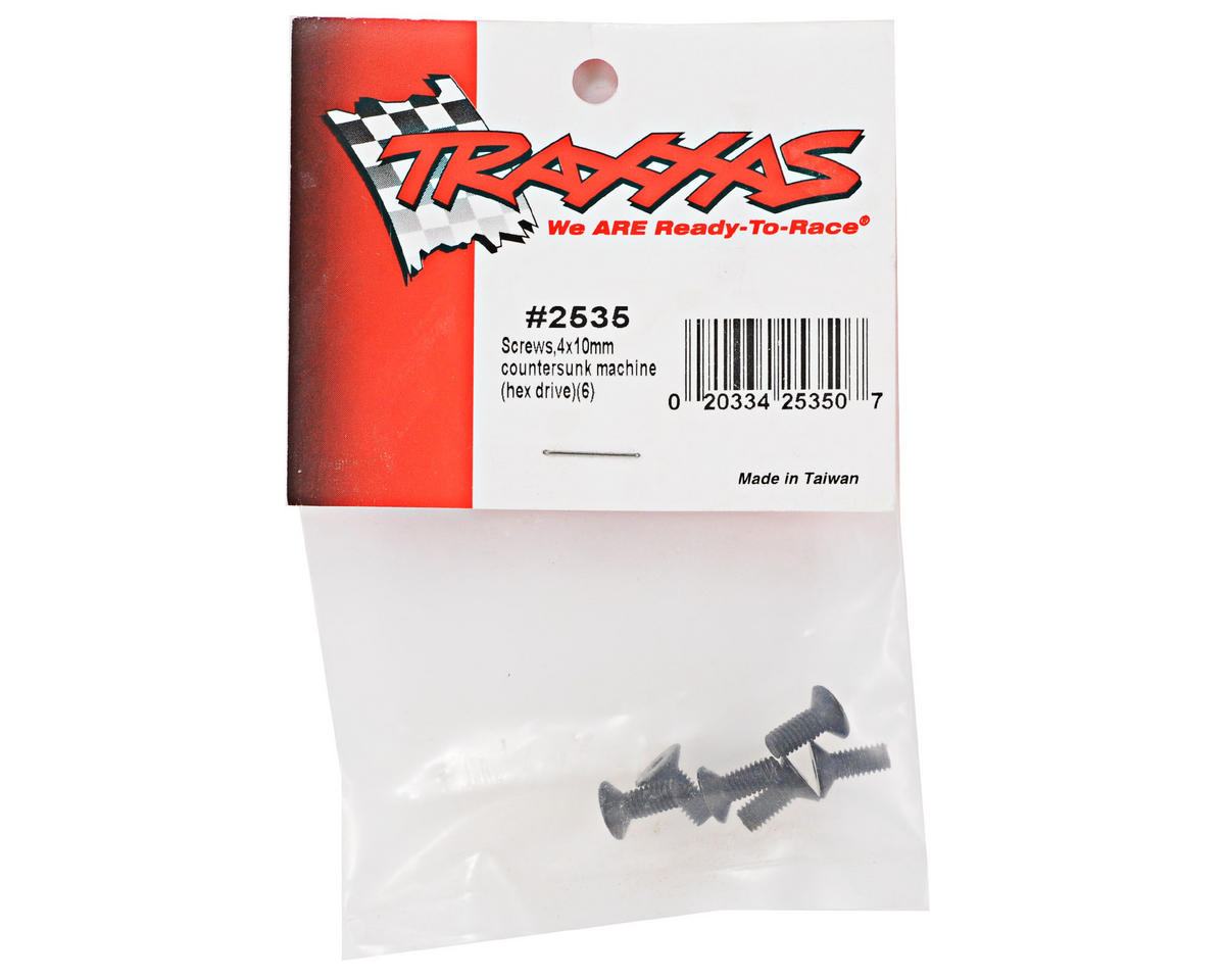 Traxxas 4x10mm Flat Head Screws (6)