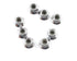 Traxxas 4mm Steel Flanged Serrated Nylon Locknut (8pcs)