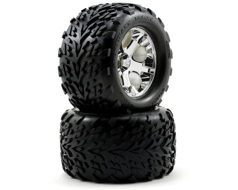 Traxxas Talon Front Tires w/All-Star Wheels (2) (Chrome)