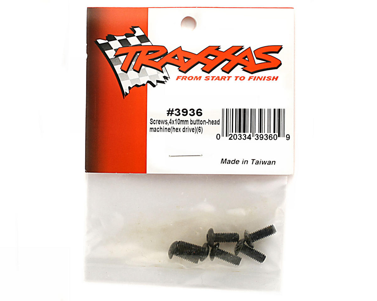 Traxxas 4x10mm Button Head Machine Screws 6τμχ – Βίδες για RC Μοντέλα