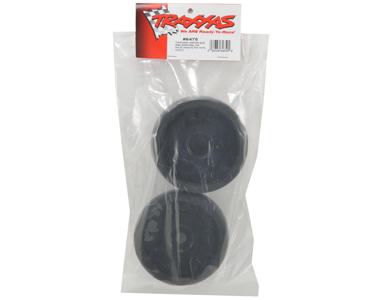 Traxxas XO-1 Front Tire w/Dish Wheels (2) (Black) (S1)