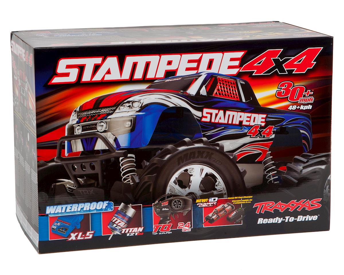 Traxxas Stampede 4X4 LCG 1/10 RTR Monster Truck (Black) w/XL-5 ESC, TQ 2.4GHz, Battery & Charger