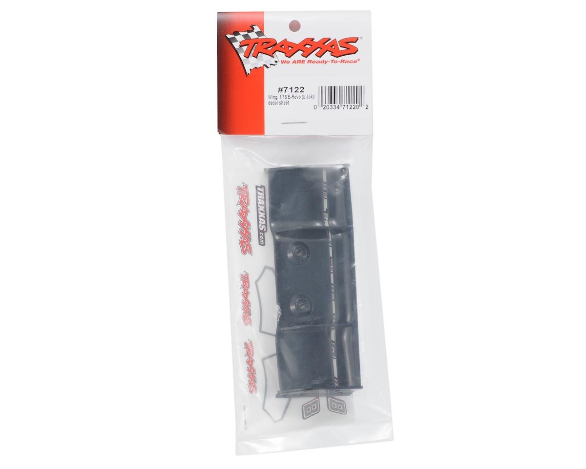 Traxxas 1/16 E-Revo Wing Black w/ Decal Sheet – Πίσω Φτερό με Αυτοκόλλητα