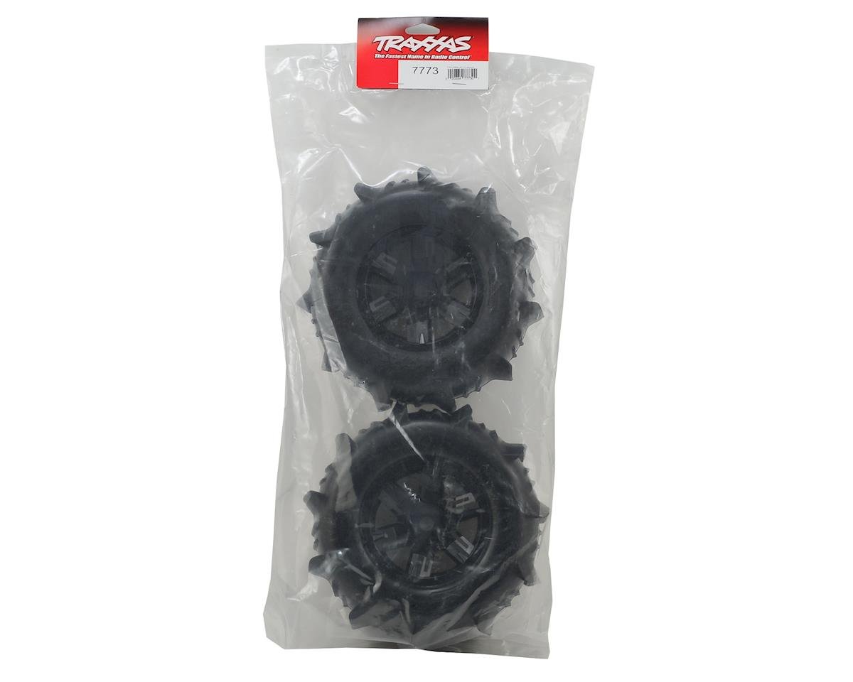 Traxxas X-Maxx Pre-Mounted Paddle Tires & Wheels (2) (Black)
