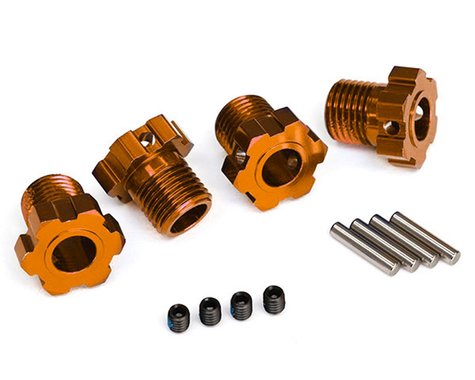 Traxxas 17mm Splined Wheel Hub Hex (Orange) (4)
