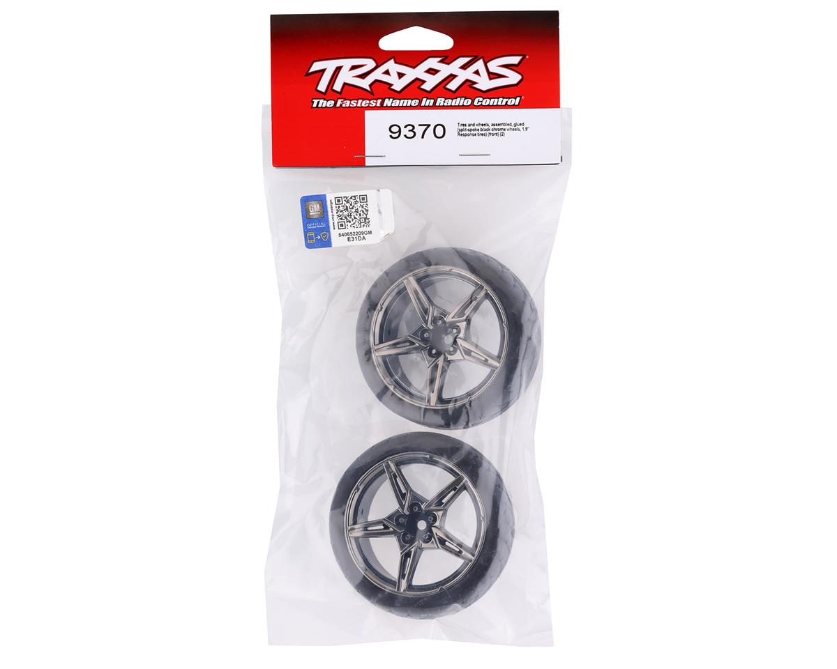 Traxxas 2.1" Response Pre-Mounted Front Tires w/Split-Spoke Wheels (Black Chrome)