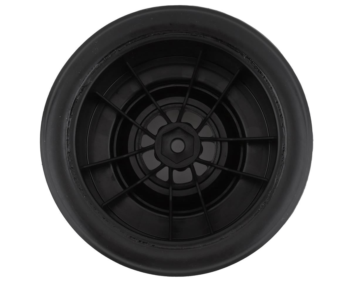 Traxxas Drag Slash Rear Pre-Mounted Tires (Gloss Black) (2) w/Weld Wheels & 12mm Hex