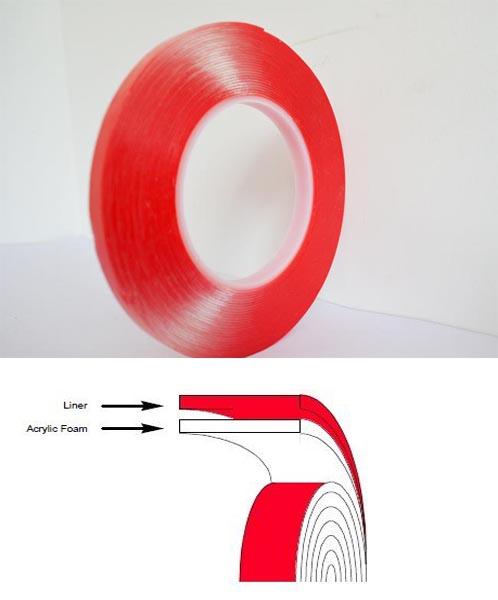Double Sided Transparent Acrylic Foam Adhesive Double Sided Sticky Tape for RC Models - RACERC