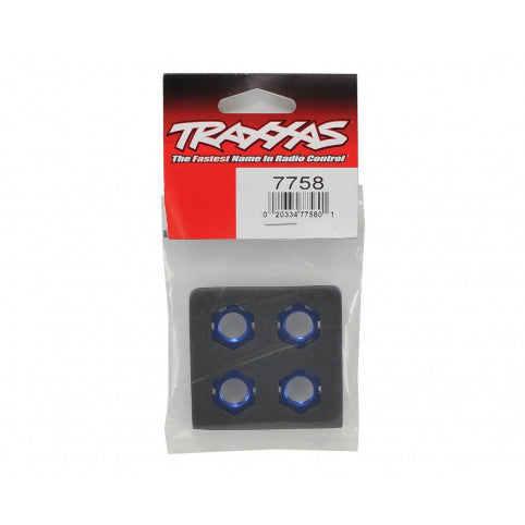 Traxxas 17mm Splined Wheel Nuts Blue 4τμχ – Παξιμάδια Τροχών για Sledge, X-Maxx & E-Revo VXL 2.0