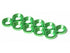 THE M4 Countersunk Washer 10pcs (Green) - RACERC