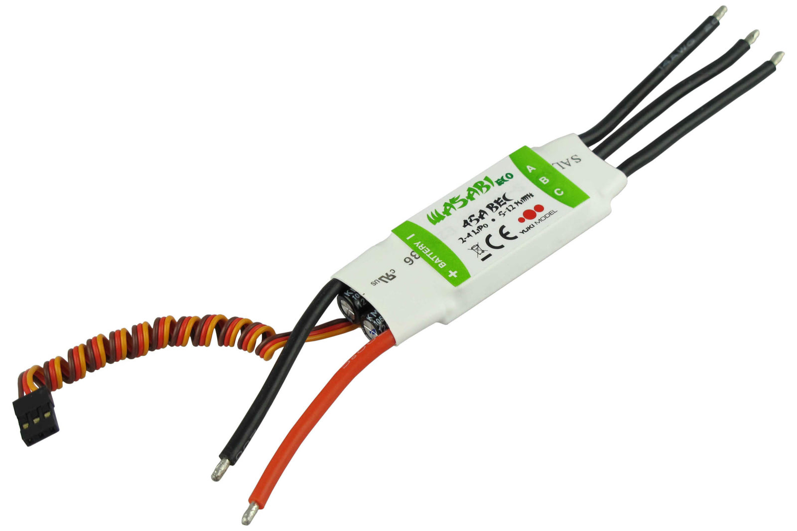 YUKI MODEL Wasabi Eco BL ESC 45A BEC 3A